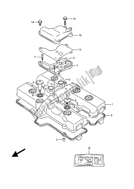 Tutte le parti per il Coperchio Della Testata del Suzuki GSF 400 Bandit 1993