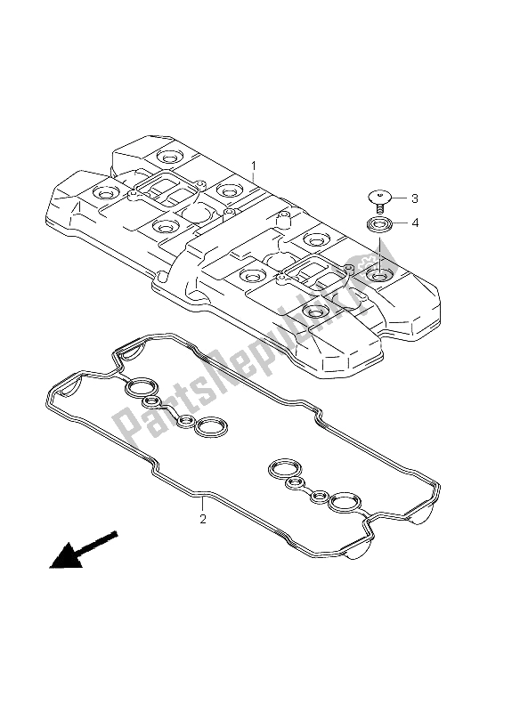 Toutes les pièces pour le Le Couvre-culasse du Suzuki GSX 1250 FA 2011