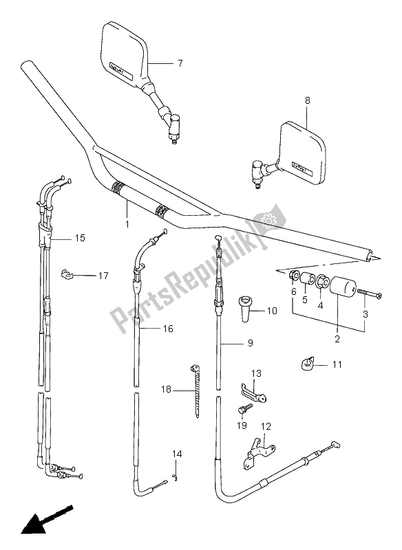 Todas las partes para Manillar de Suzuki DR 650 SE 1999