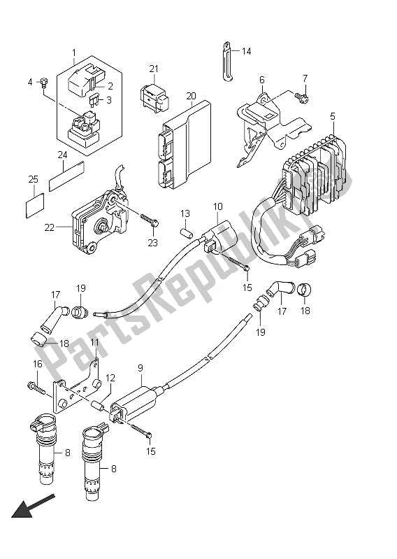 Todas las partes para Eléctrico (vlr1800t E19) de Suzuki C 1800R VLR 1800 Intruder 2011