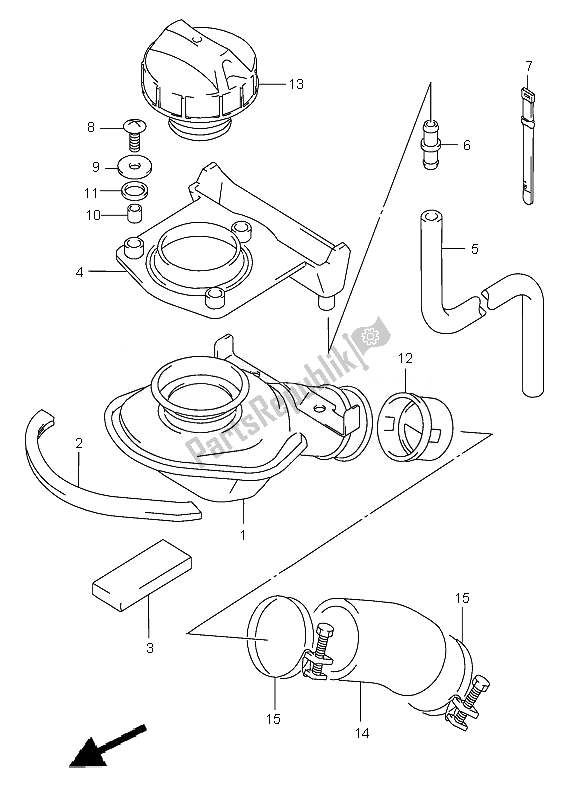 Tutte le parti per il Ingresso Carburante del Suzuki VL 1500 Intruder LC 2007