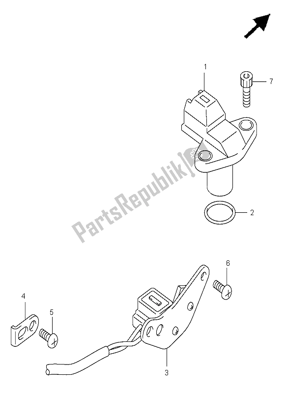 All parts for the Signal Generator of the Suzuki GSX R 600Z 2003