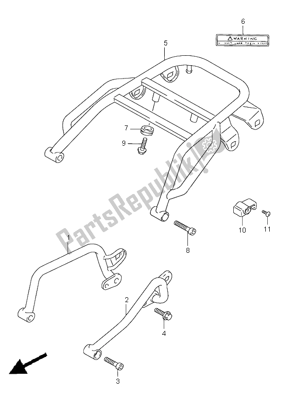 Alle onderdelen voor de Grip & Drager van de Suzuki DR 650 SE 2000