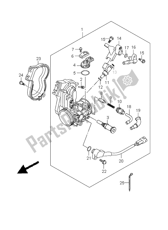 Todas las partes para Cuerpo Del Acelerador de Suzuki RM Z 450 2010