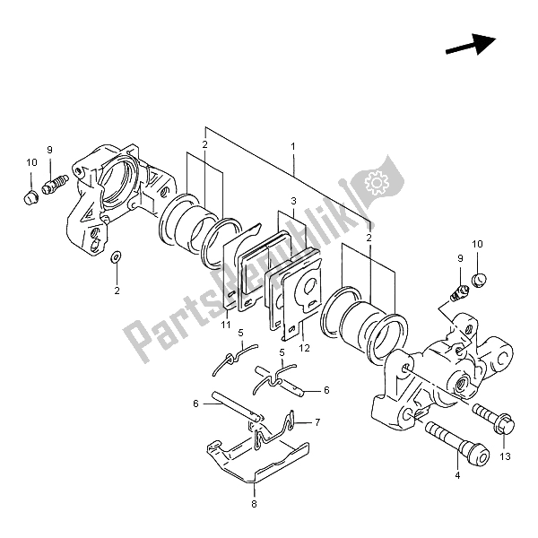 Tutte le parti per il Pinza Posteriore del Suzuki GSX R 1100W 1998