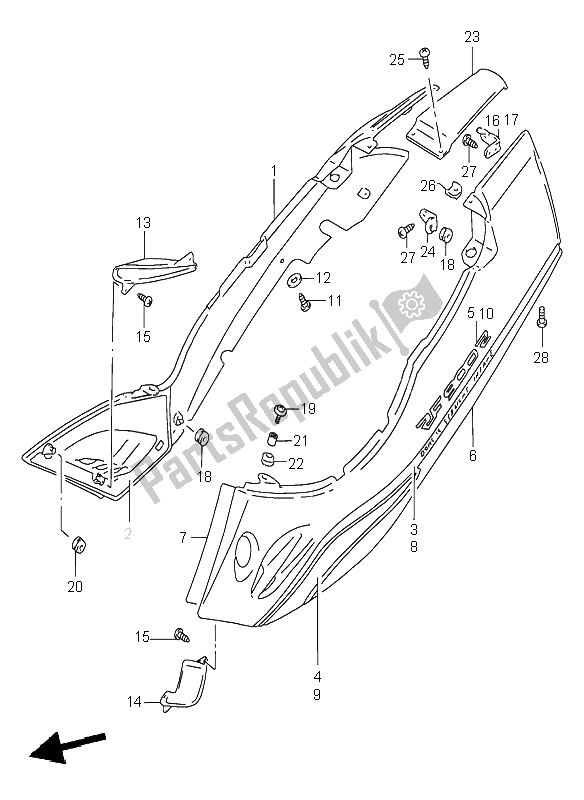 Tutte le parti per il Copertura Del Telaio del Suzuki RF 900R 1998