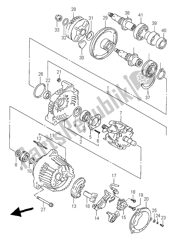 Toutes les pièces pour le Alternateur du Suzuki RF 900R 1997