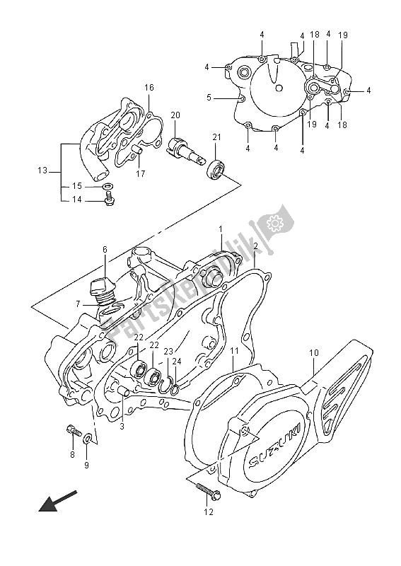 Toutes les pièces pour le Couvercle De Carter du Suzuki RM 85 2016