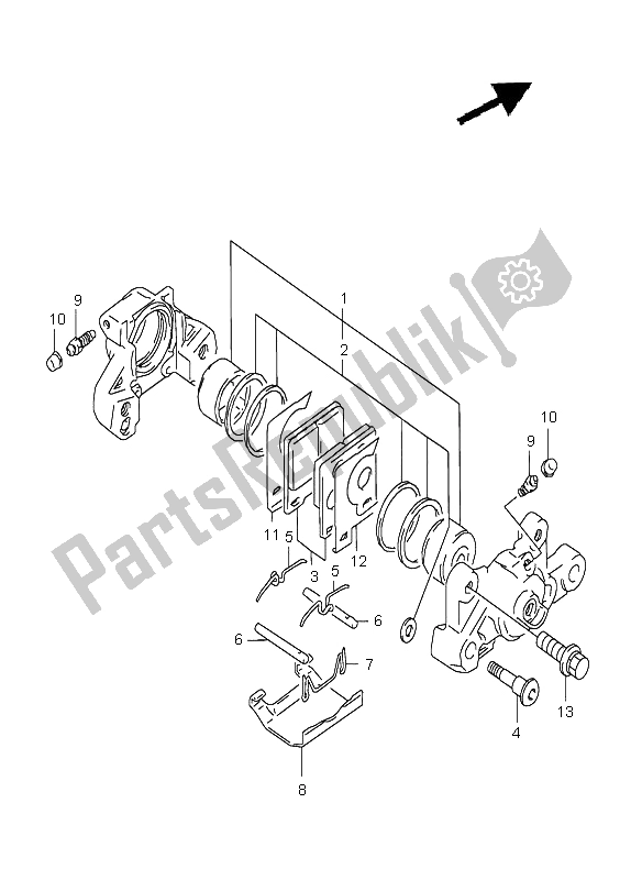 Tutte le parti per il Pinza Posteriore del Suzuki GSX R 600 1997