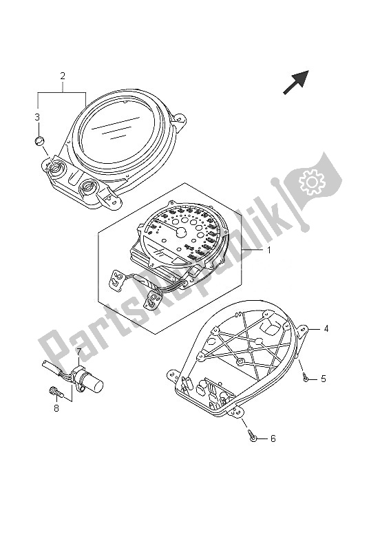 Todas las partes para Velocímetro (vlr1800 E24) de Suzuki C 1800R VLR 1800 Intruder 2011