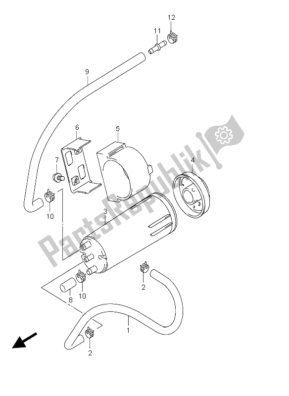 All parts for the Canister (e38) of the Suzuki AN 250 Burgman 2006