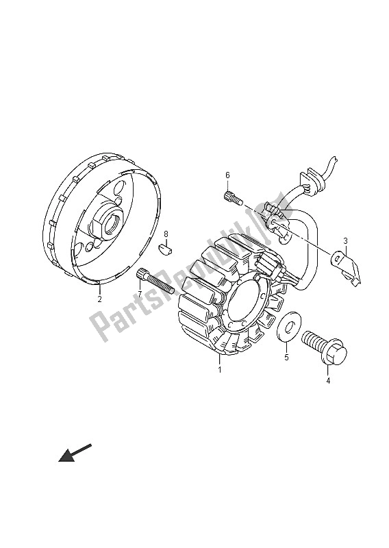 Tutte le parti per il Magnete del Suzuki GSX 1300 RA Hayabusa 2016