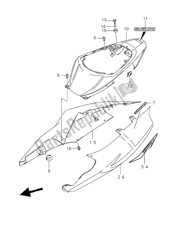 Toutes les pièces pour le Couverture De Cadre du Suzuki GSX R 1000 2008