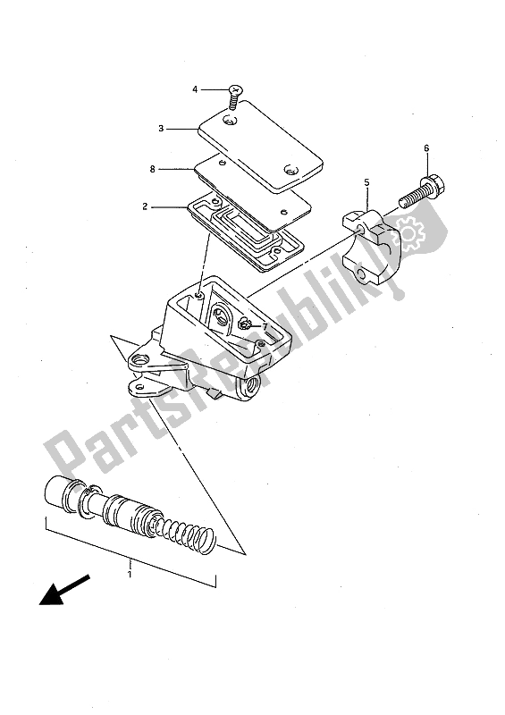 Wszystkie części do Przedni Cylinder G?ówny Suzuki GSX R 1100 1991