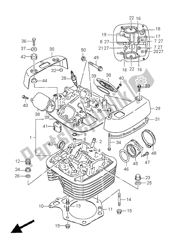 Tutte le parti per il Testata del Suzuki LS 650 Savage 2001