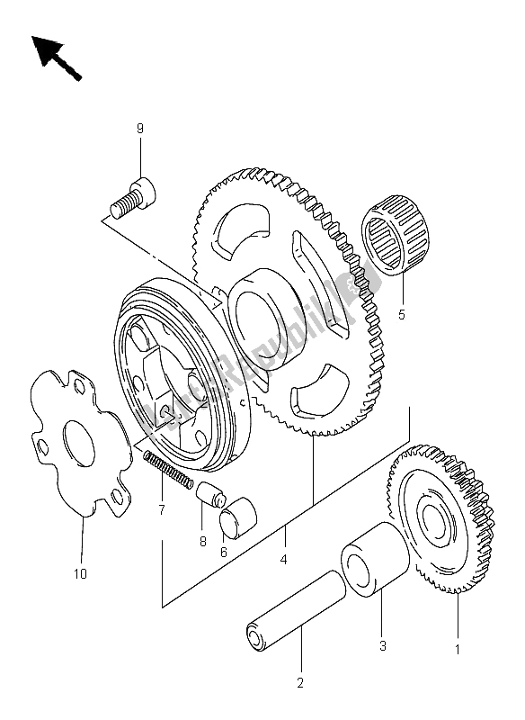 Tutte le parti per il Frizione Di Avviamento del Suzuki DR 125 SE 2001