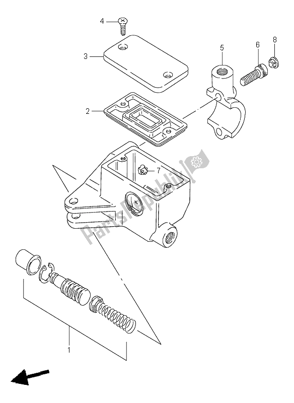 Toutes les pièces pour le Maître-cylindre Avant du Suzuki VS 800 Intruder 1997