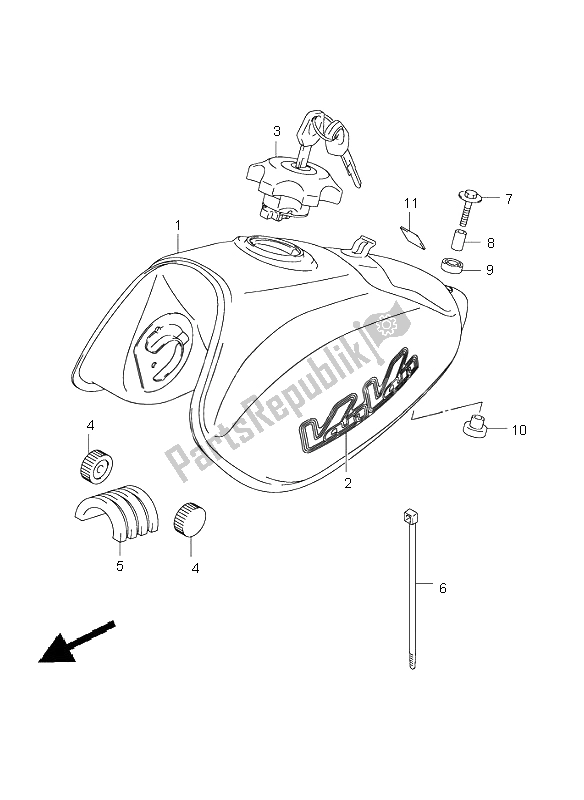 Tutte le parti per il Serbatoio Di Carburante del Suzuki RV 125 Vanvan 2004