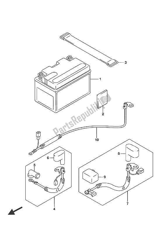 Tutte le parti per il Batteria (uh200 P53) del Suzuki UH 200A Burgman 2016