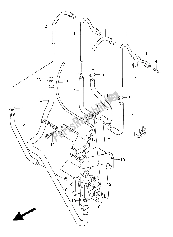 Toutes les pièces pour le 2e Air (e18-e39) du Suzuki GSX R 600 1998