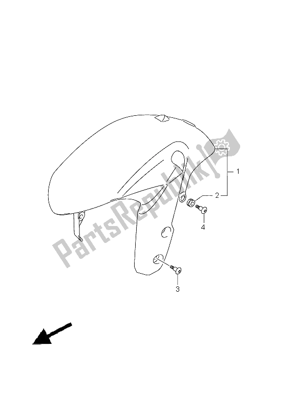 All parts for the Front Fender (gsx-r750 E21) of the Suzuki GSX R 750 2011