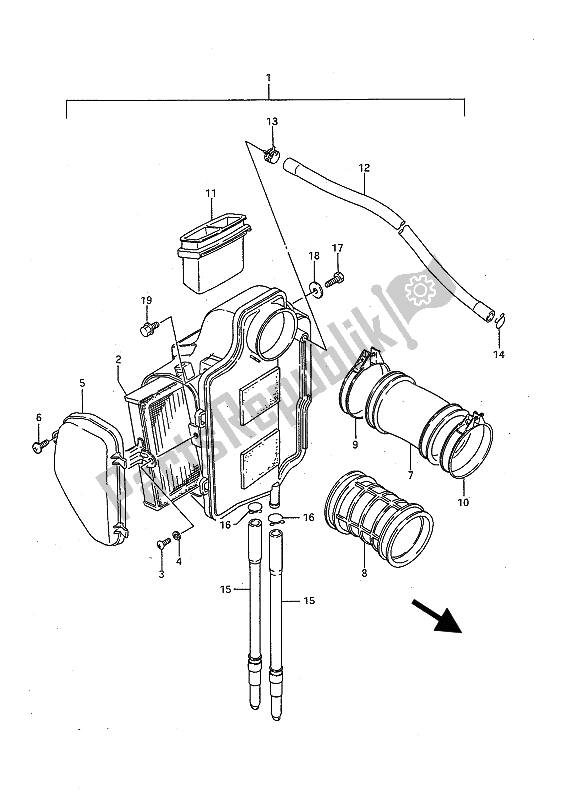 Tutte le parti per il Filtro Dell'aria del Suzuki LS 650P Savage 1994