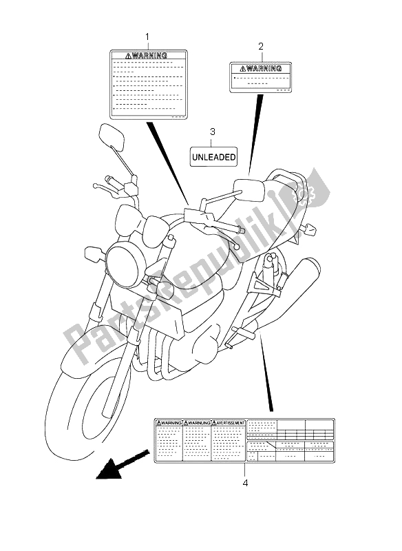 All parts for the Label of the Suzuki GSX 1400 2002