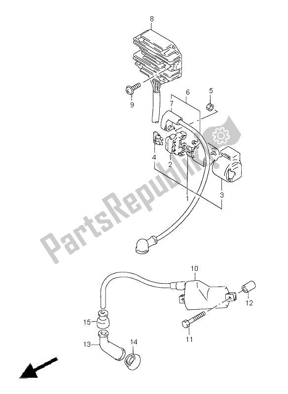 All parts for the Electrical of the Suzuki GS 500E 1999