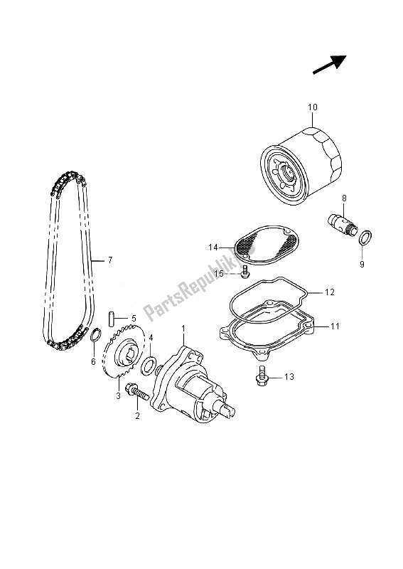 Todas las partes para Bomba De Aceite de Suzuki VL 800 CT Intruder 2014