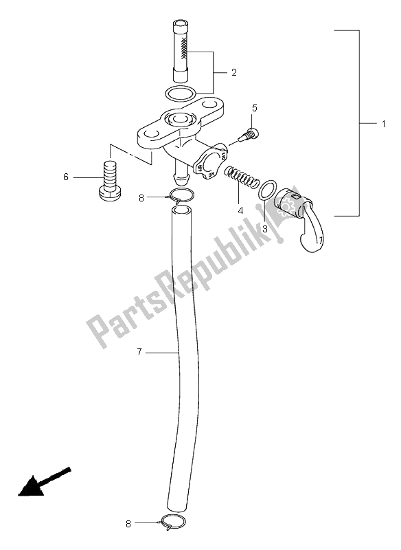 Tutte le parti per il Rubinetto Del Carburante del Suzuki RM 85 SW LW 2005