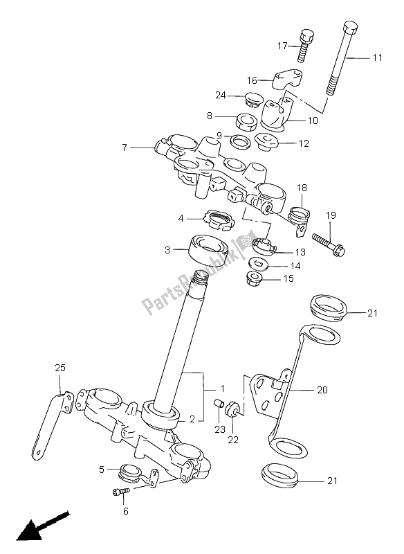 Toutes les pièces pour le Potence De Direction du Suzuki DR 650 SE 1998