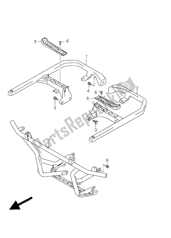 Tutte le parti per il Poggiapiedi del Suzuki LT A 750 XZ Kingquad AXI 4X4 2012