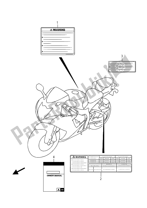Alle onderdelen voor de Label (gsx-r600uf) van de Suzuki GSX R 600 2014