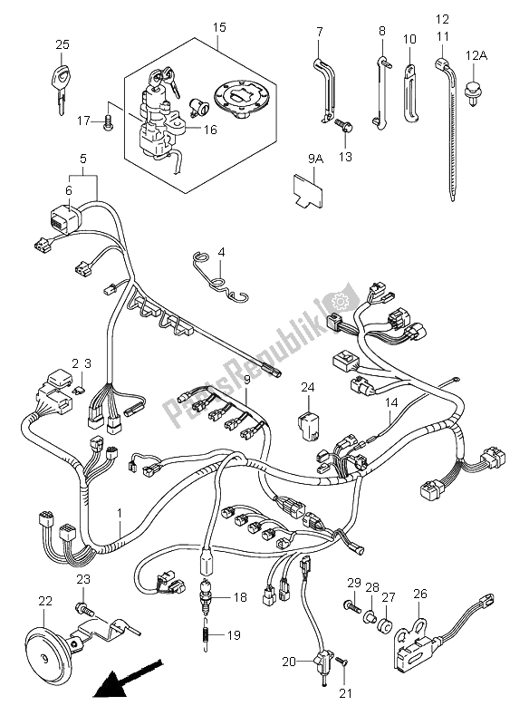 Todas as partes de Chicote De Fiação do Suzuki GSX R 750 2000