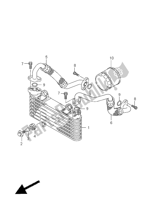 All parts for the Oil Cooler of the Suzuki GSX R 1000 2006