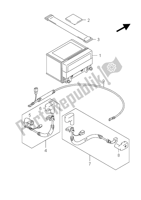 Todas as partes de Bateria do Suzuki UH 200 Burgman Executive 2011