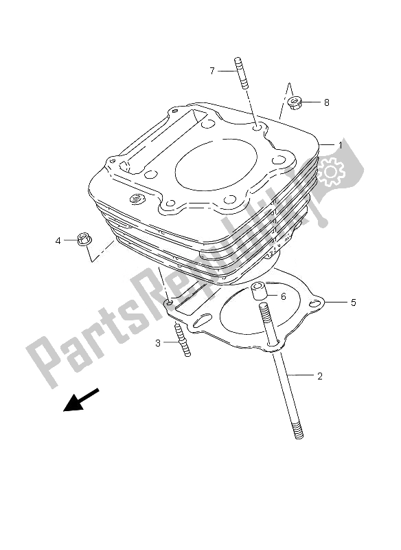 All parts for the Cylinder of the Suzuki GZ 250 Marauder 2007