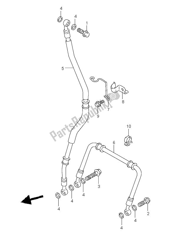 All parts for the Front Brake Hose of the Suzuki TL 1000R 1999