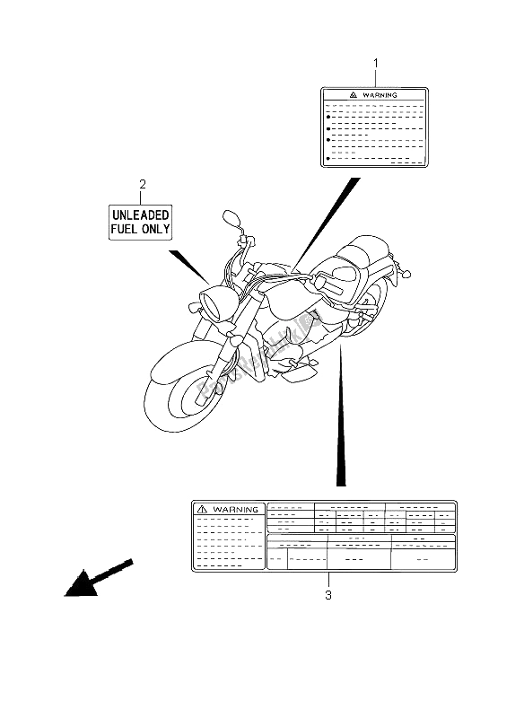 Todas las partes para Etiqueta de Suzuki VLR 1800R C 1800 Intruder 2008