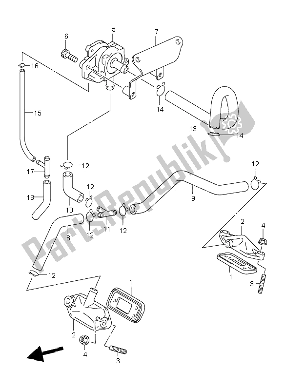 Tutte le parti per il 2a Aria del Suzuki VL 125 Intruder 2002