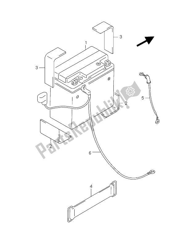 All parts for the Battery of the Suzuki GZ 250 Marauder 2004