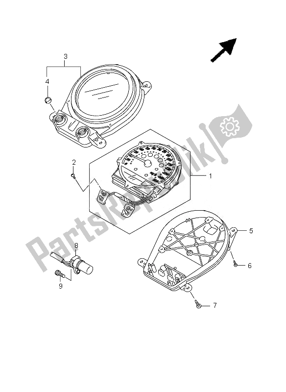 Todas las partes para Velocímetro (vlr1800-uf) de Suzuki C 1800R VLR 1800 Intruder 2010