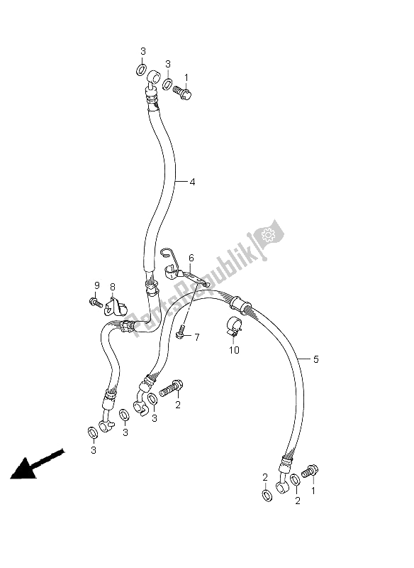 Tutte le parti per il Tubo Freno Anteriore (gsx650f E24) del Suzuki GSX 650 FA 2011