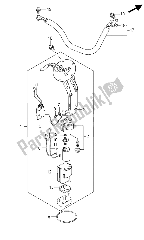 Toutes les pièces pour le Pompe à Essence du Suzuki Burgman AN 400Z 2008