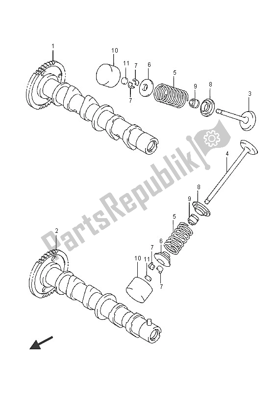All parts for the Camshaft & Valve of the Suzuki AN 650Z Burgman Executive 2016