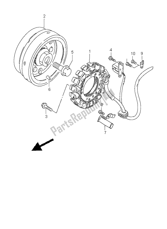 Tutte le parti per il Magnete del Suzuki LS 650 Savage 2001