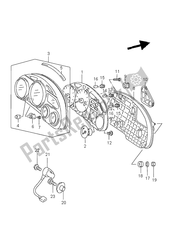 Toutes les pièces pour le Compteur De Vitesse du Suzuki GSX 750F 1999