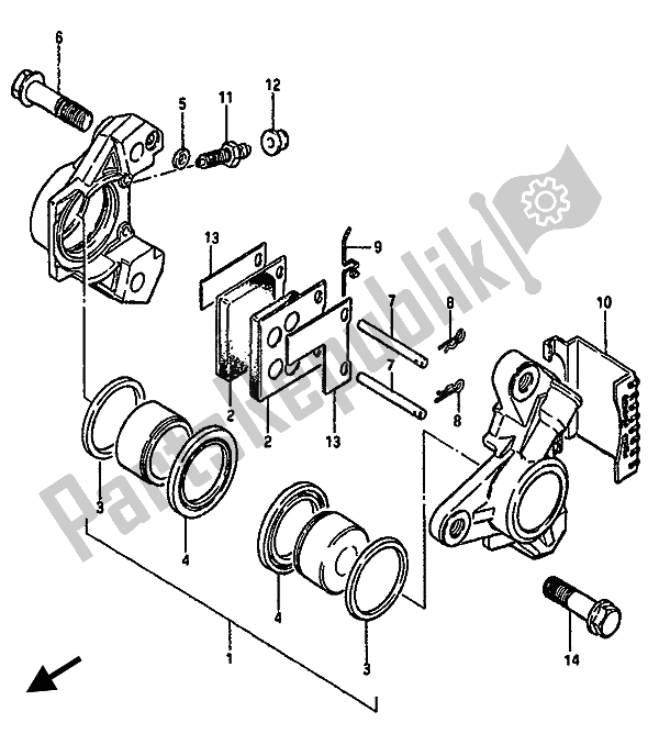 Tutte le parti per il Pinze Anteriori del Suzuki GSX 550 1985