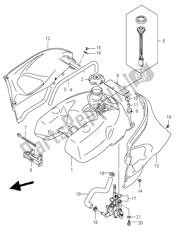 Wszystkie części do Zbiornik Paliwa Suzuki LT A 500F Vinson 4X4 2003