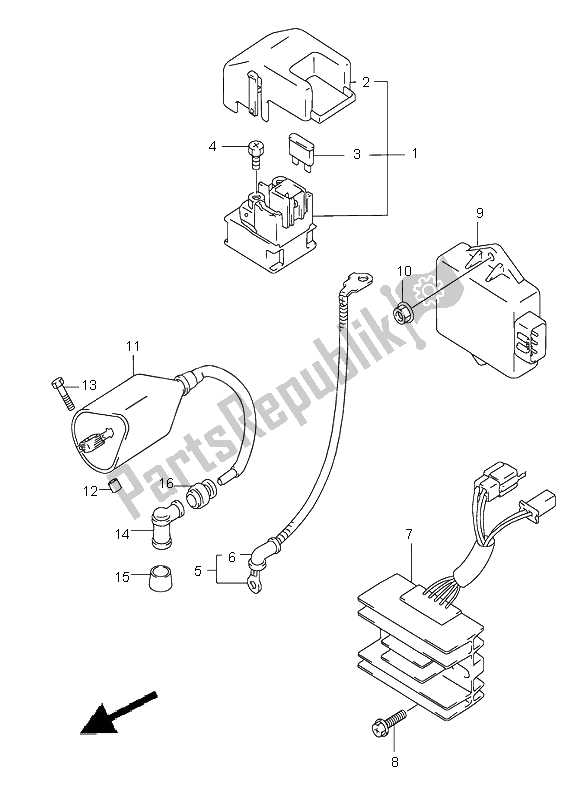 Wszystkie części do Elektryczny Suzuki GZ 250 Marauder 2002